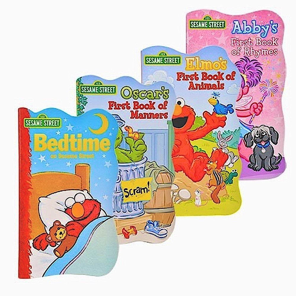 Sesame Street Shaped Board Books First Animals Rhymes Manners Elmo & Friends
